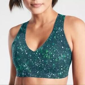 NWT Athleta Crossover Reversible Sports Bra Oceanic Teal Green - Women's - Large